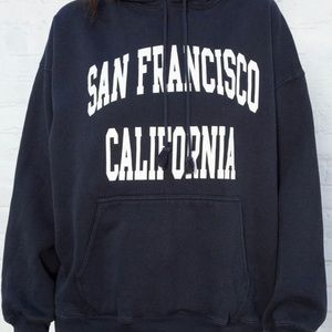 NWOT San Francisco Navy blue Hoodie Brandy Melville